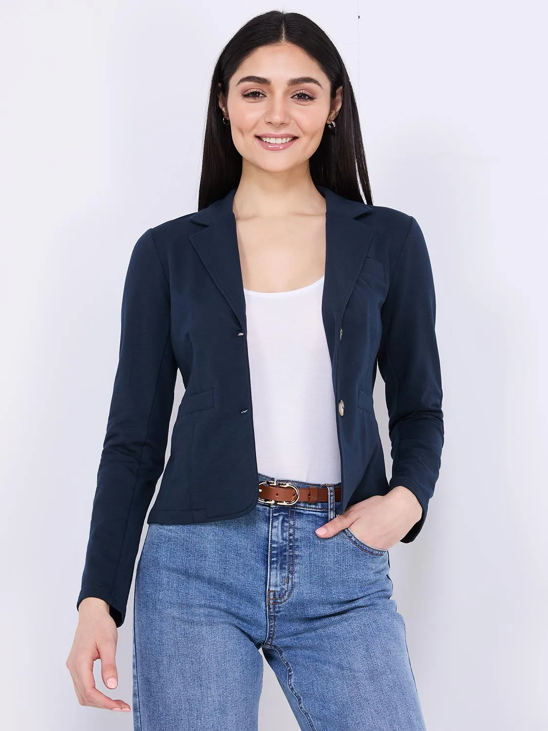 2-Button French Terry Blazer