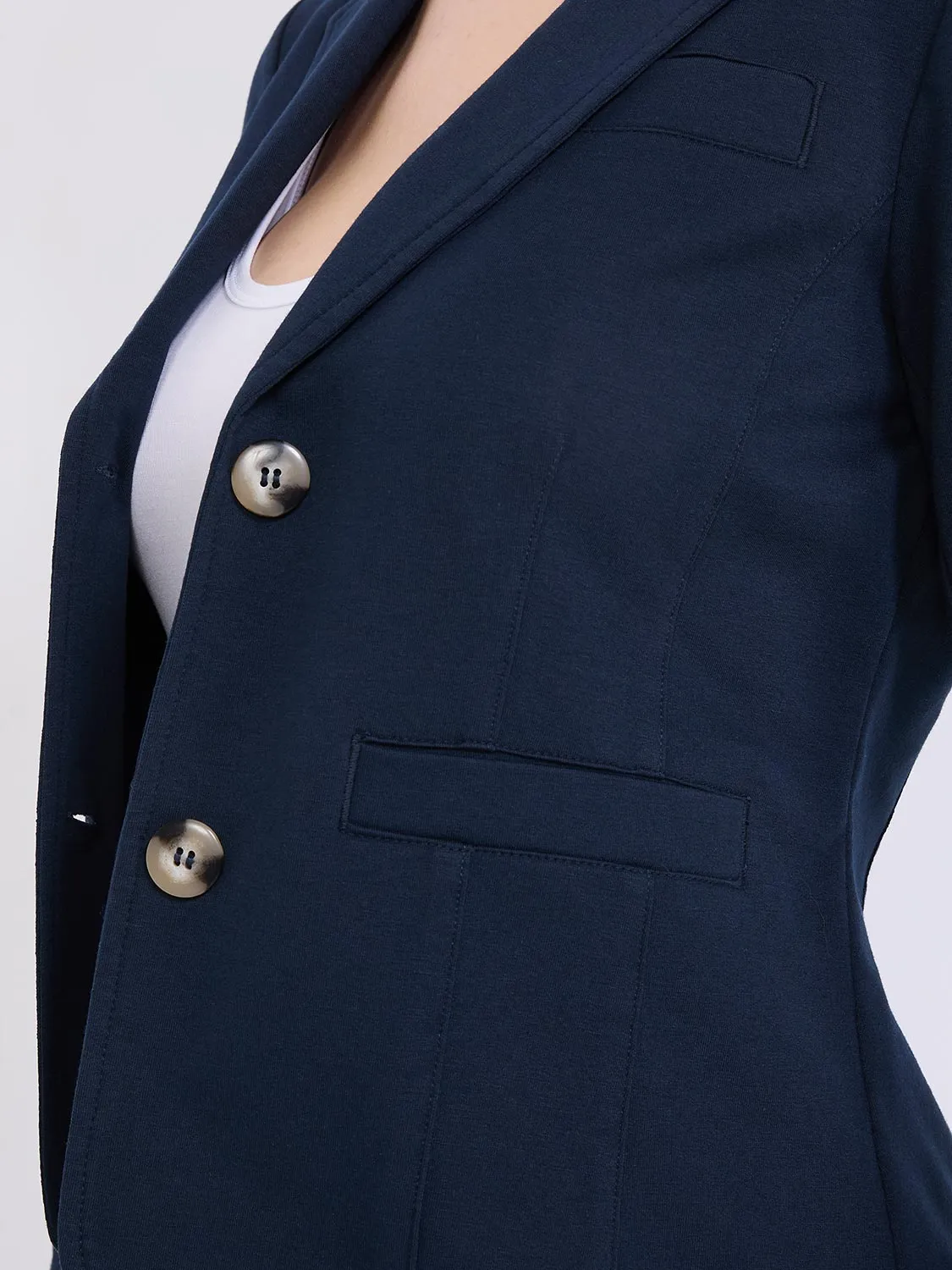 2-Button French Terry Blazer