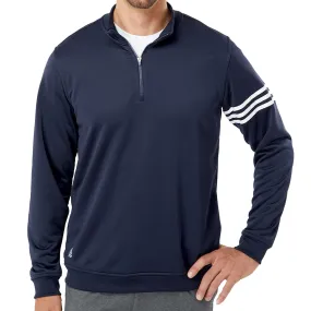 adidas Men's 3-Stripes French Terry Quarter-Zip Pullover