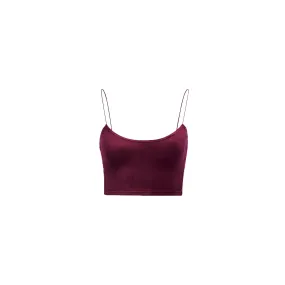 Adidas x Ivy Park Womens Velour Bralette 'Cherry Wood'