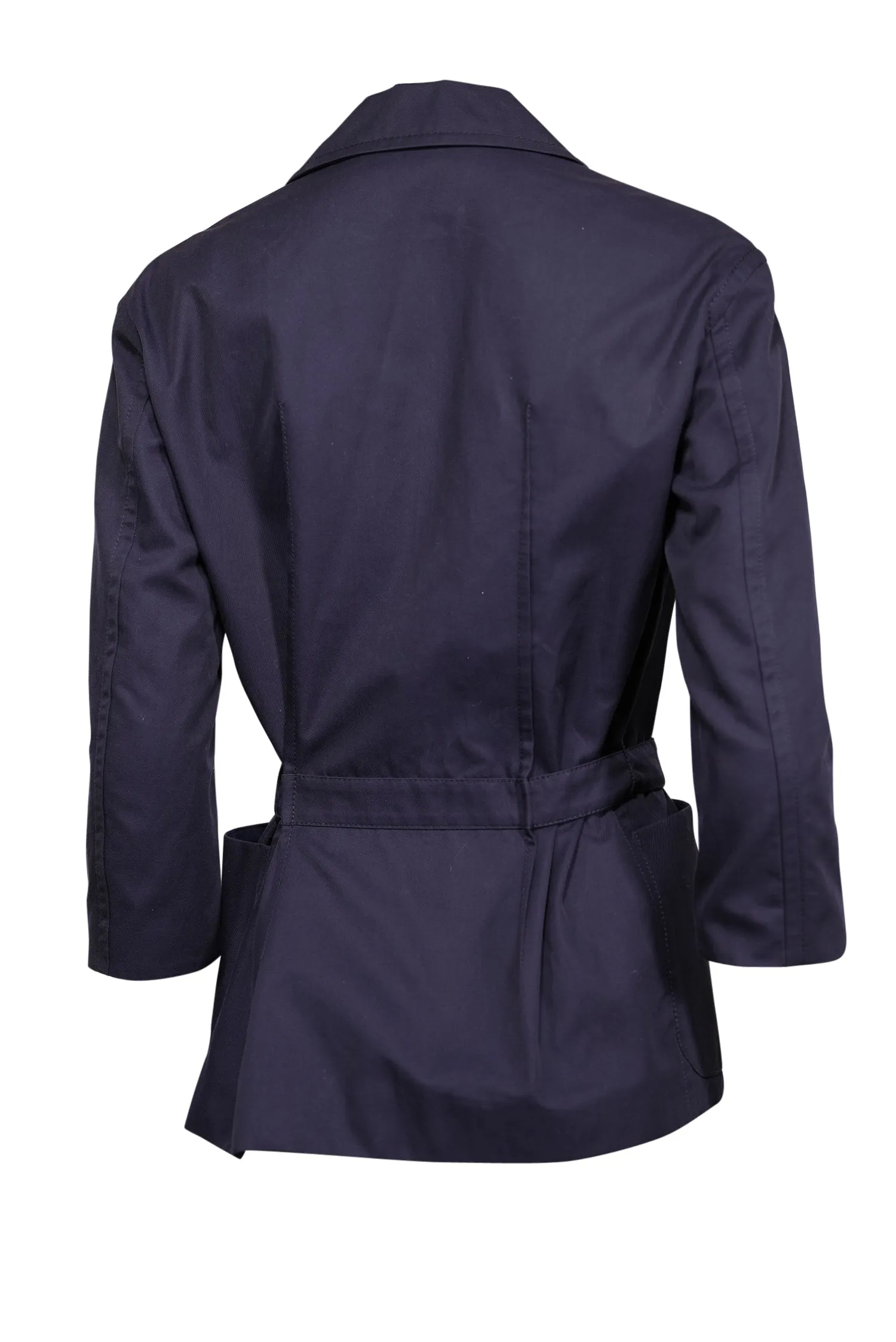 Agnona - Navy Blazer w/ Removable Belt Sz 4