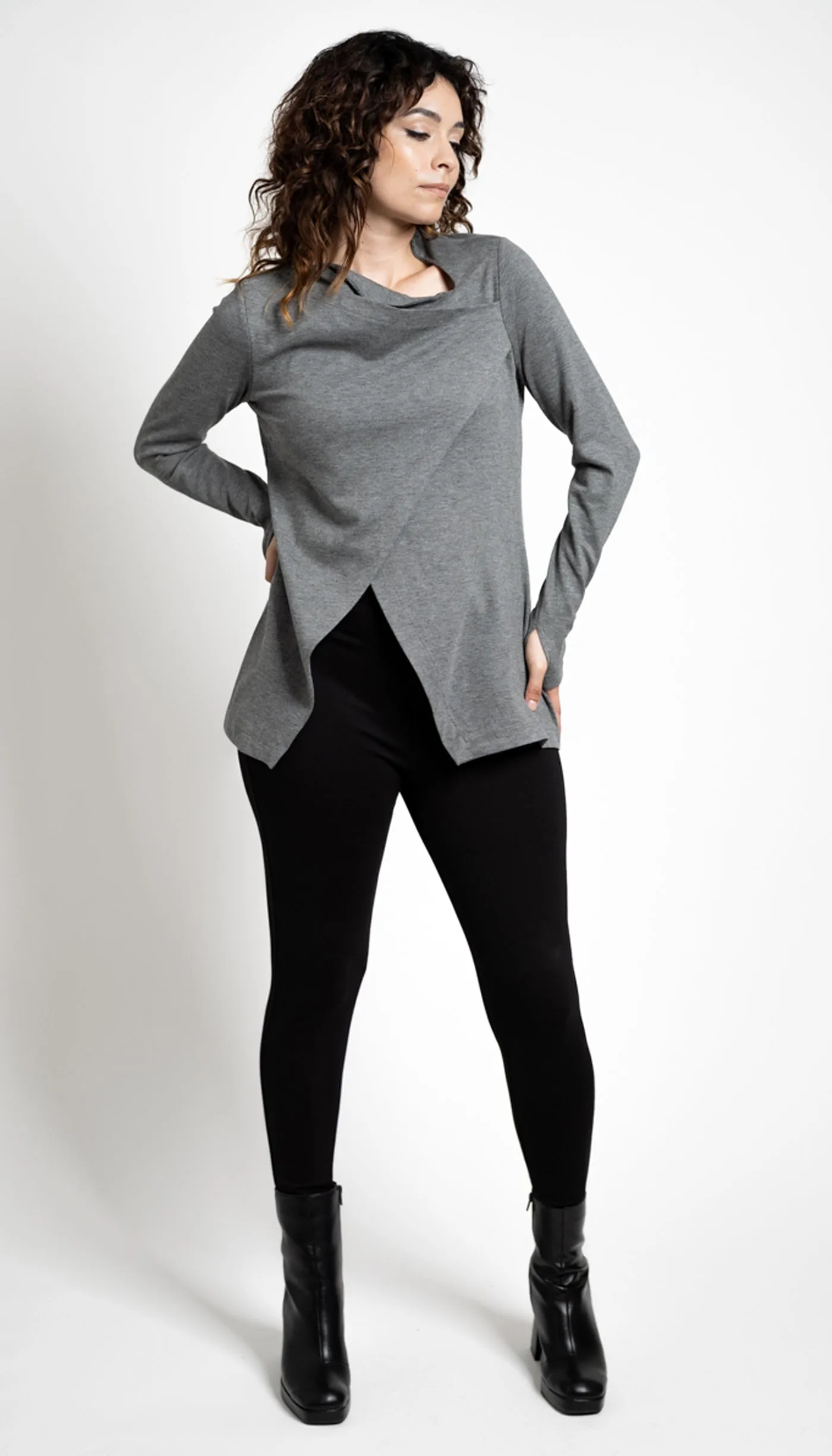 Angles Tunic Top /Grey