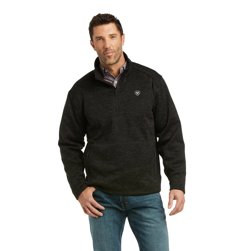 'Ariat' Men's Caldwell 1/4 Zip Pullover - Charcoal