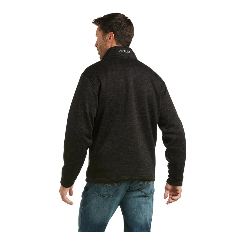 'Ariat' Men's Caldwell 1/4 Zip Pullover - Charcoal