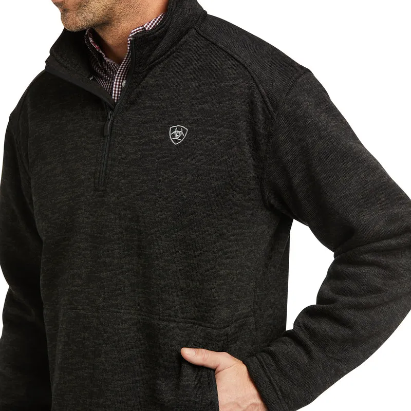 'Ariat' Men's Caldwell 1/4 Zip Pullover - Charcoal