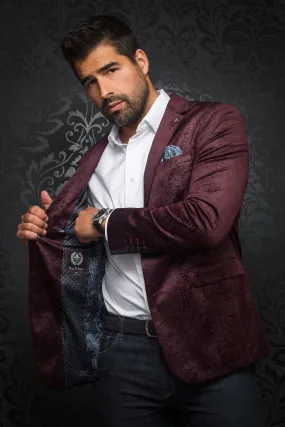 Au Noir Stretch Blazer | Jackman Burgundy