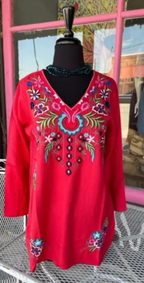 Avani Del Amour Red Tunic