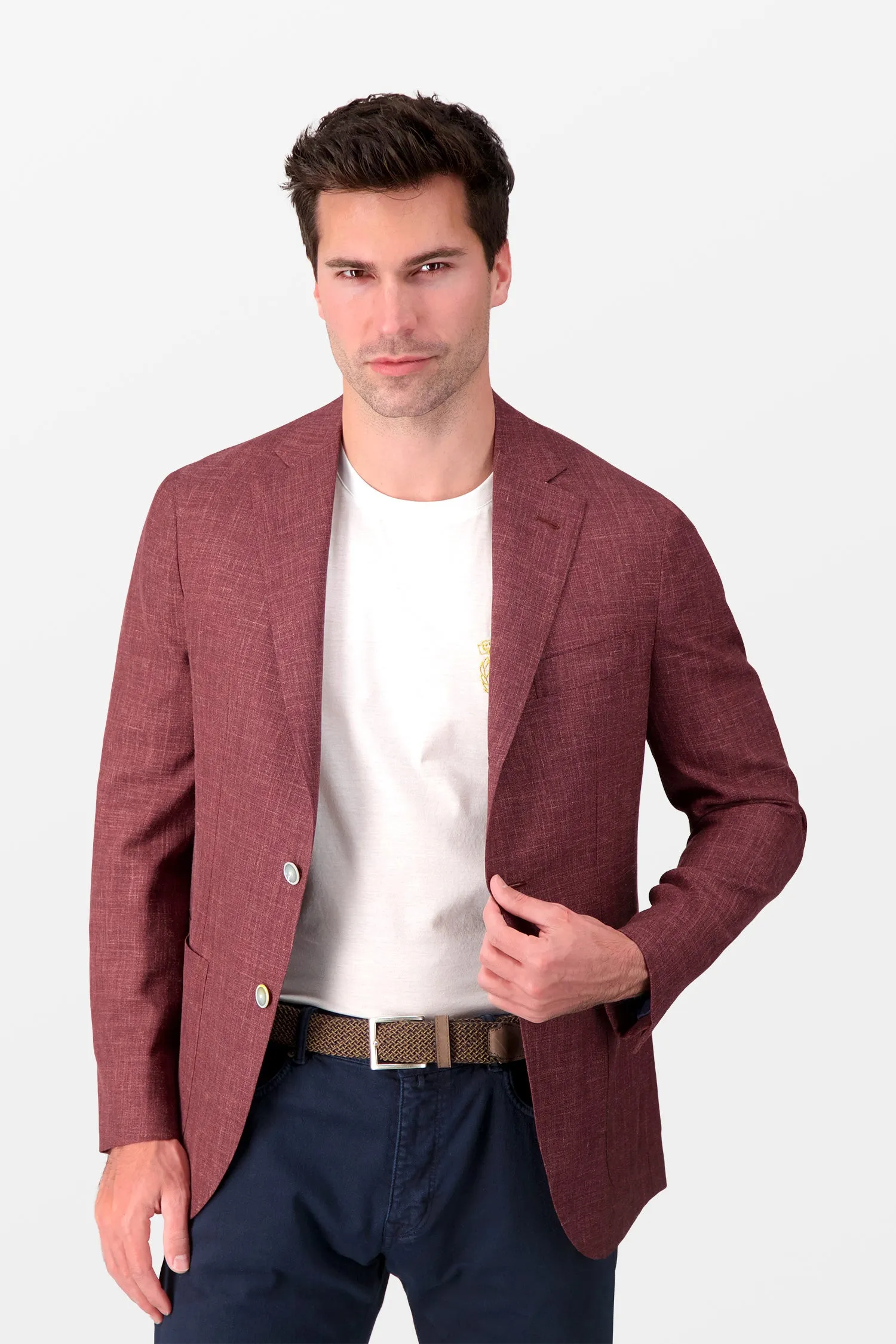 Barba Napoli Burgundy Jimmy Blazer