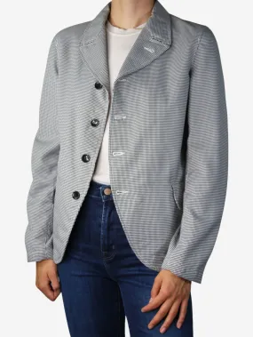 Black button up houndstooth blazer style jacket - size S