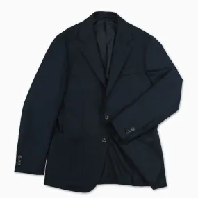 Blasi blazer solid flannel wool (Dark Blue)