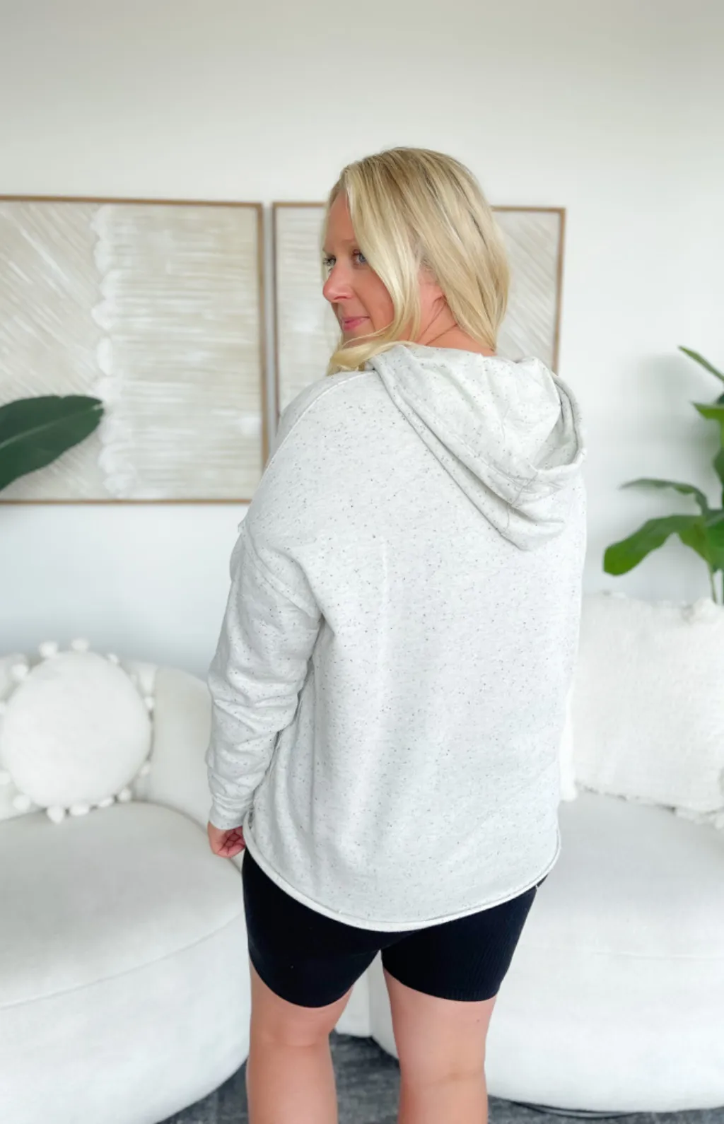 Brooke Speckled Hooded Pullover