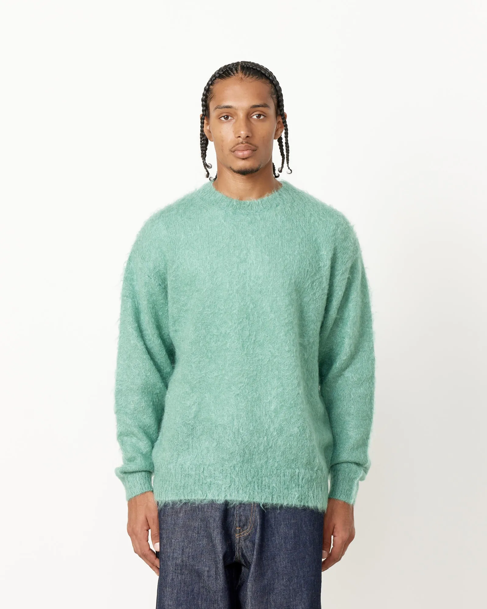 Brushed Mohair Knit Pullover