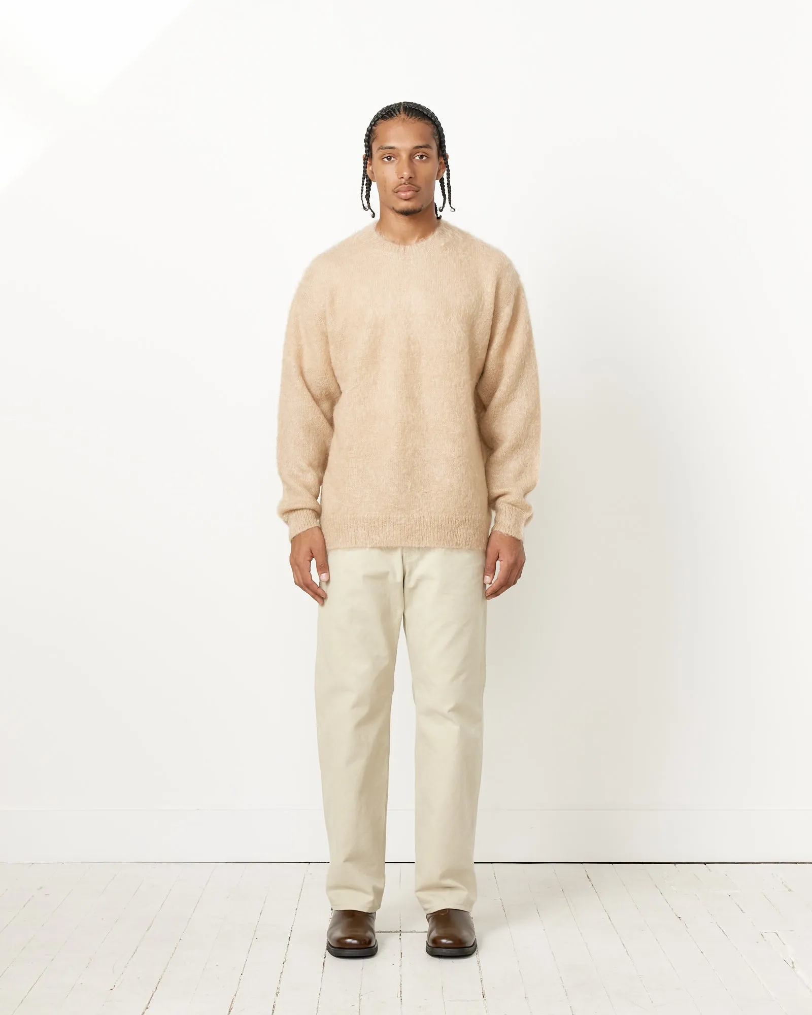 Brushed Mohair Knit Pullover