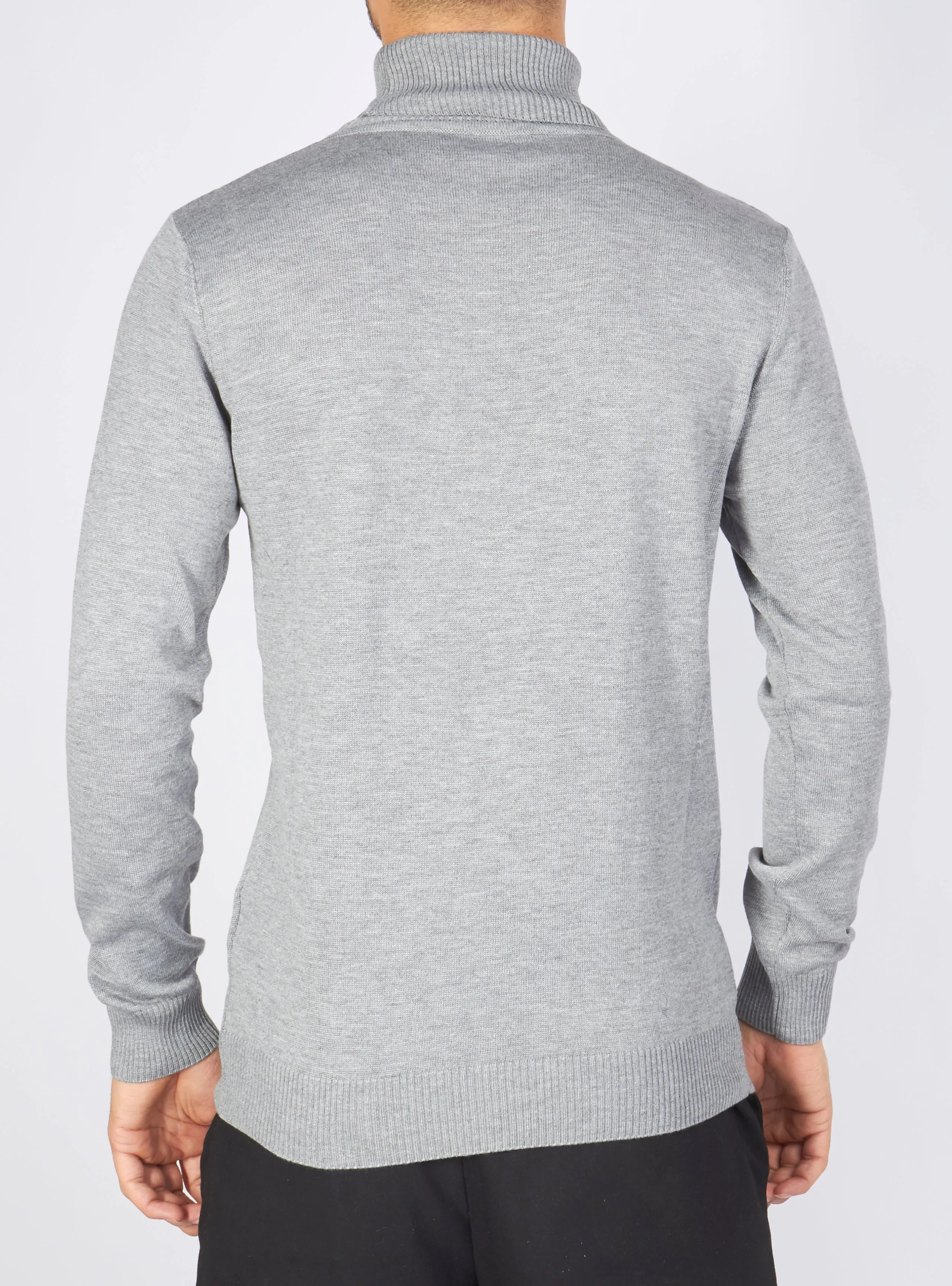 Buyer's Choice Sweater - Turtleneck Knit - Grey - T3409