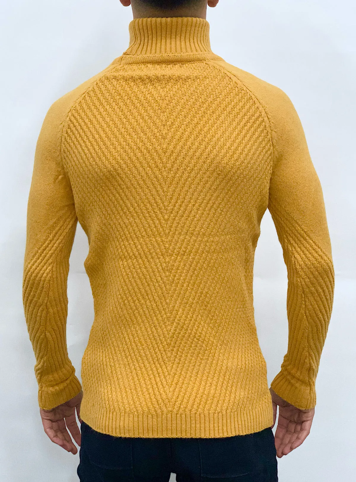 Buyer's Choice Sweater - Turtleneck Knit - Hard Mustard - T3777