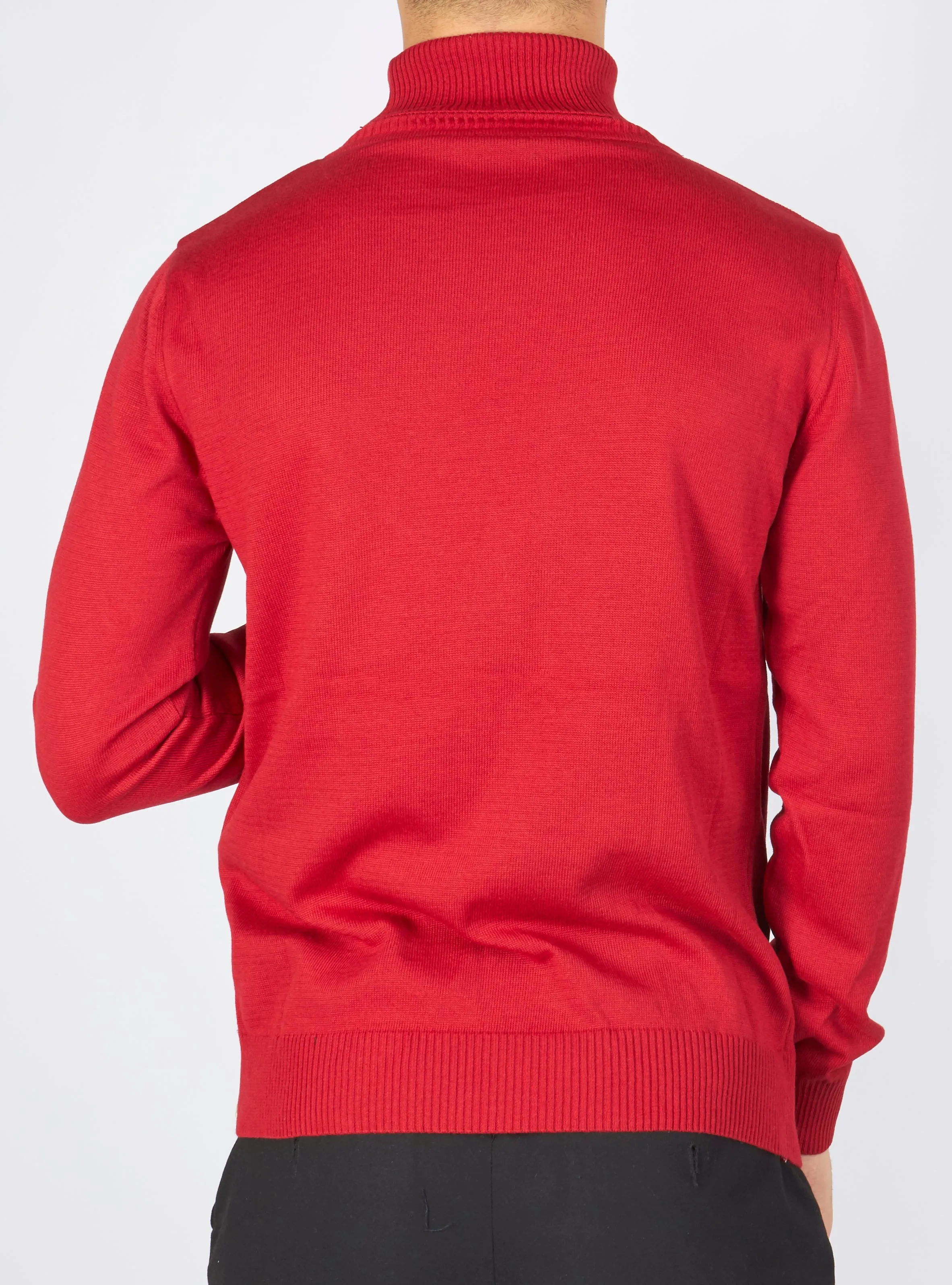 Buyer's Choice Sweater - Turtleneck Knit - Red - T3409