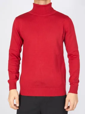 Buyer's Choice Sweater - Turtleneck Knit - Red - T3409