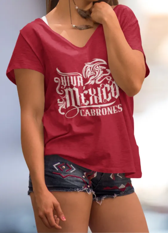 Cabrones V-Neck Tee