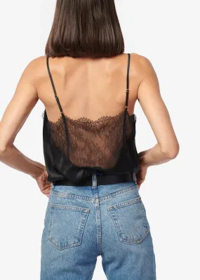 Black Daisy Camisole by CAMI NYC with Lace Detail