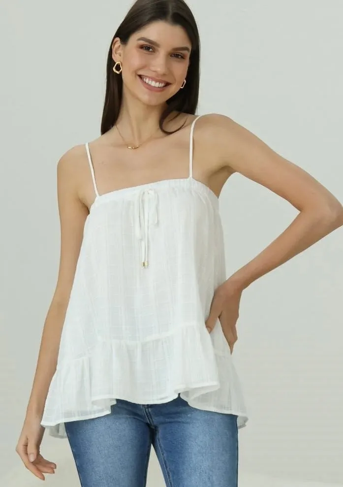 White Charmaine Top