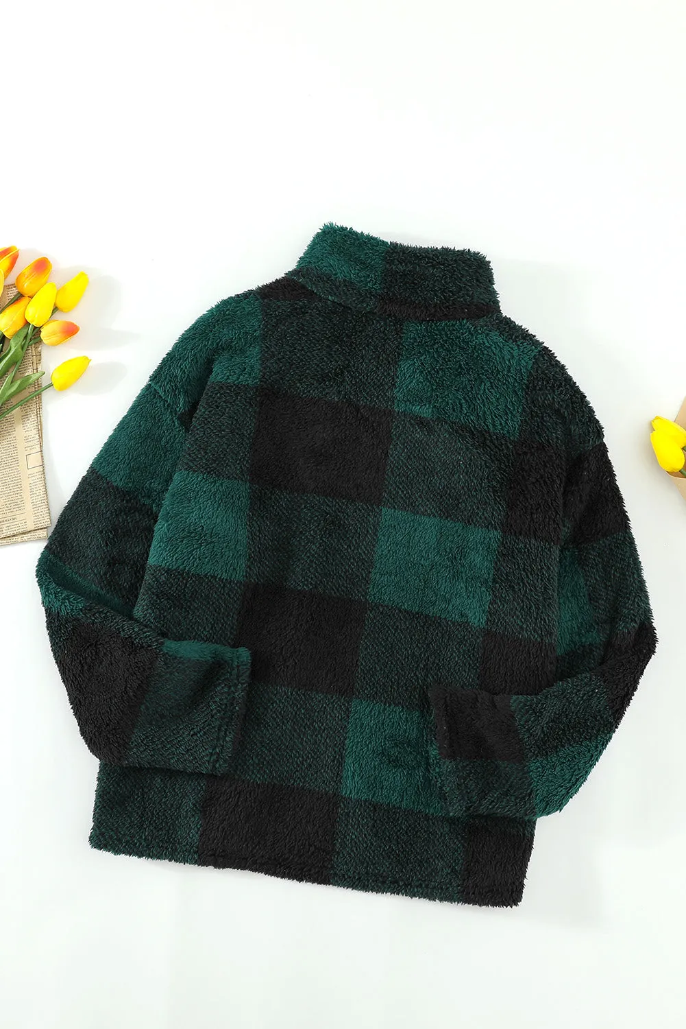 Checkered Half Zip Pullover