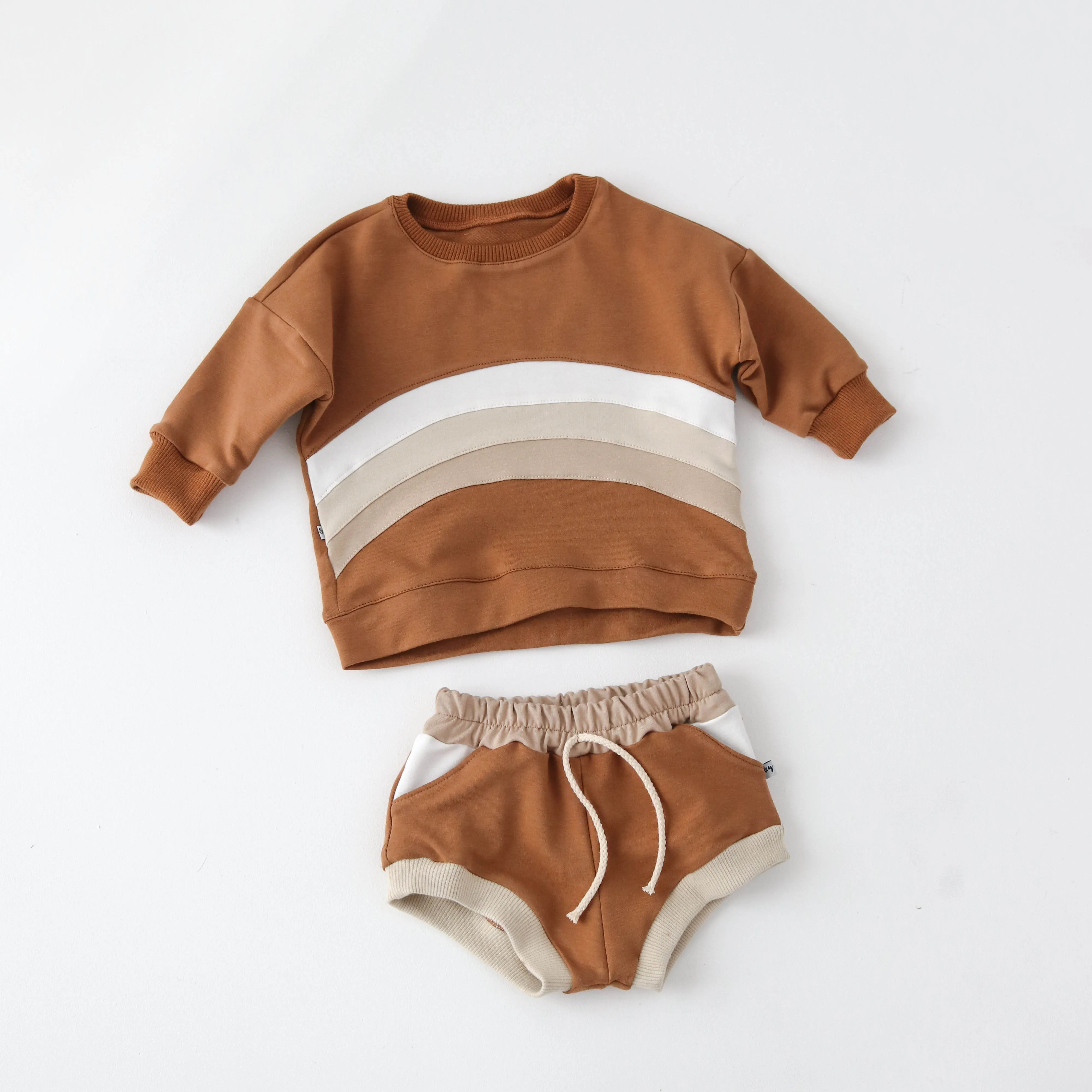 COLOUR BLOCK Sweatshirt - caramel