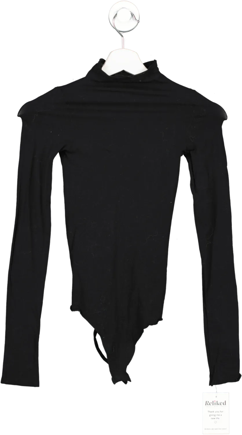 Commando Black Ballet Turtleneck Bodysuit UK XS