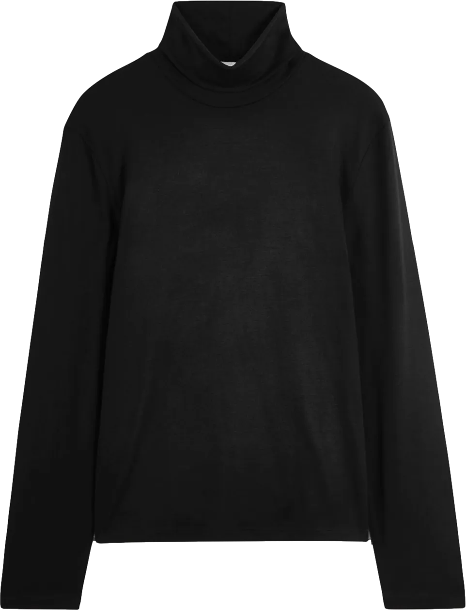 cos Black Responsible Wool-jersey Turtleneck Top BNWT UK L