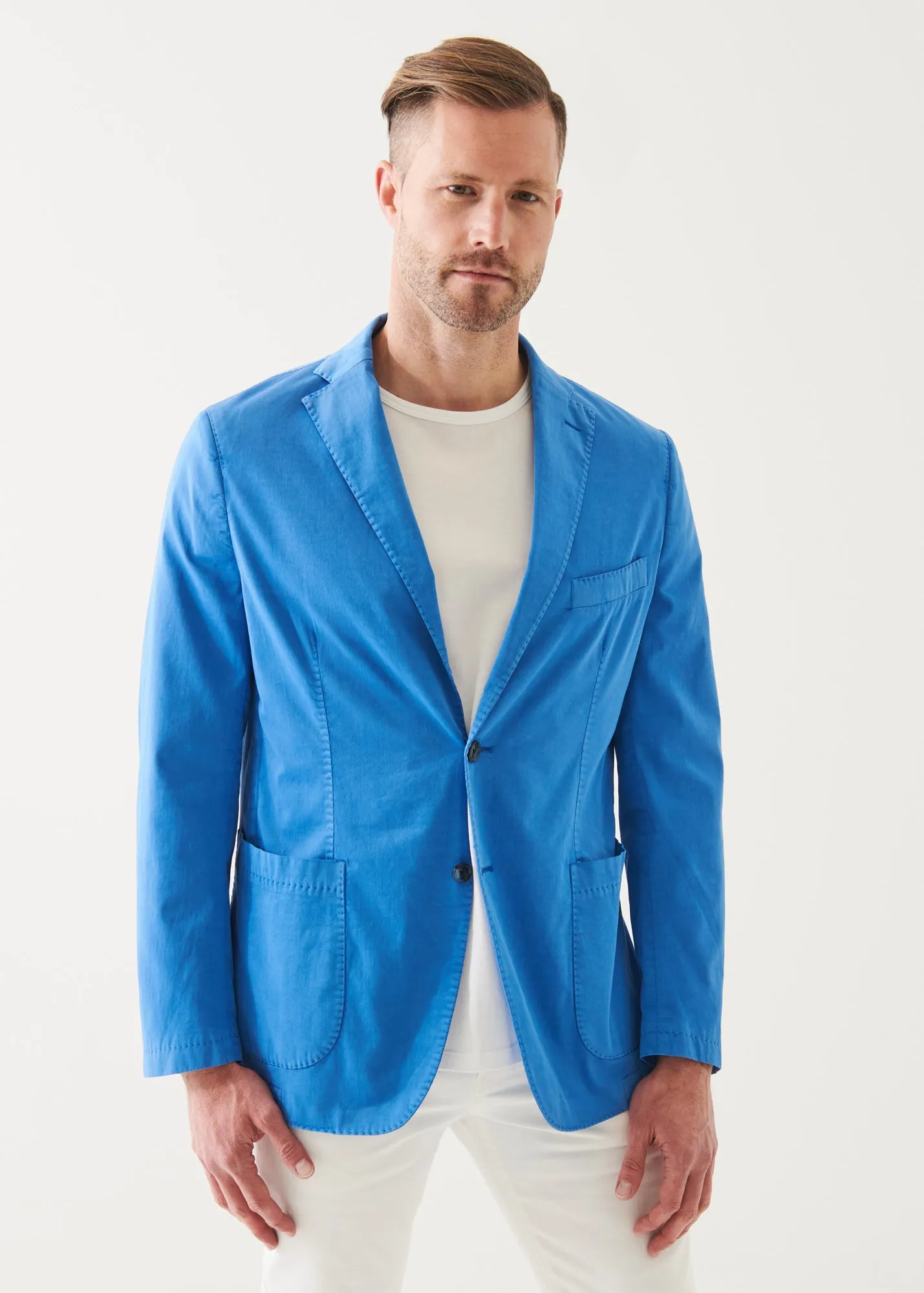 COTTON BLEND GARMENT DYE BLAZER