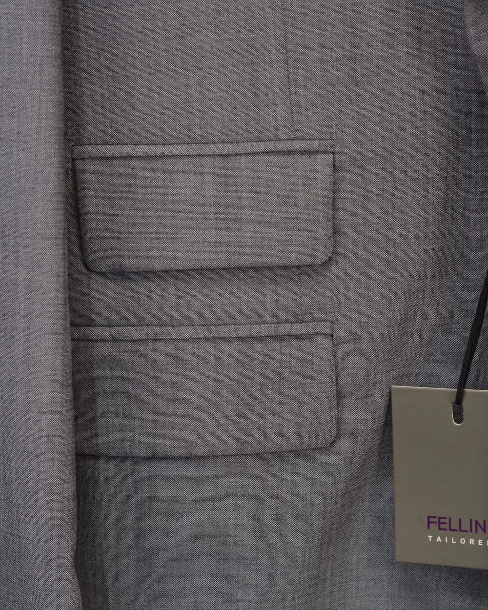 FELLINI  TAILORED FIT PLAIN BLAZER GREY