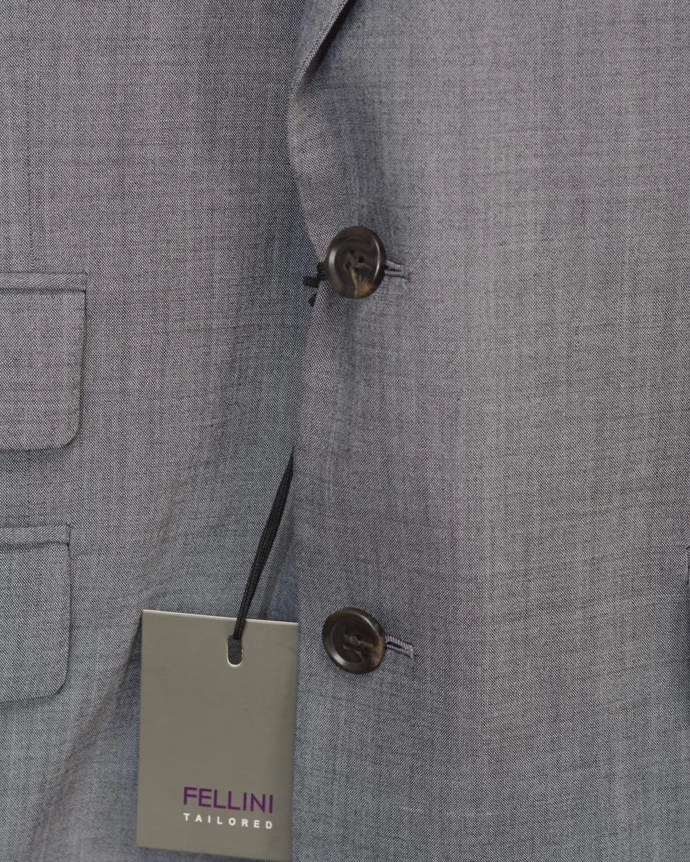 FELLINI  TAILORED FIT PLAIN BLAZER GREY