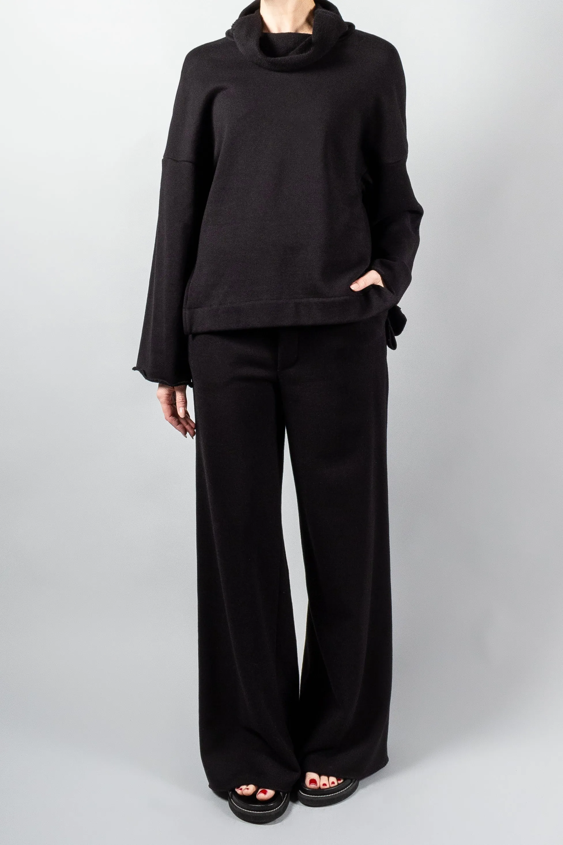 Gauchere Raw Edge Cotton Turtleneck