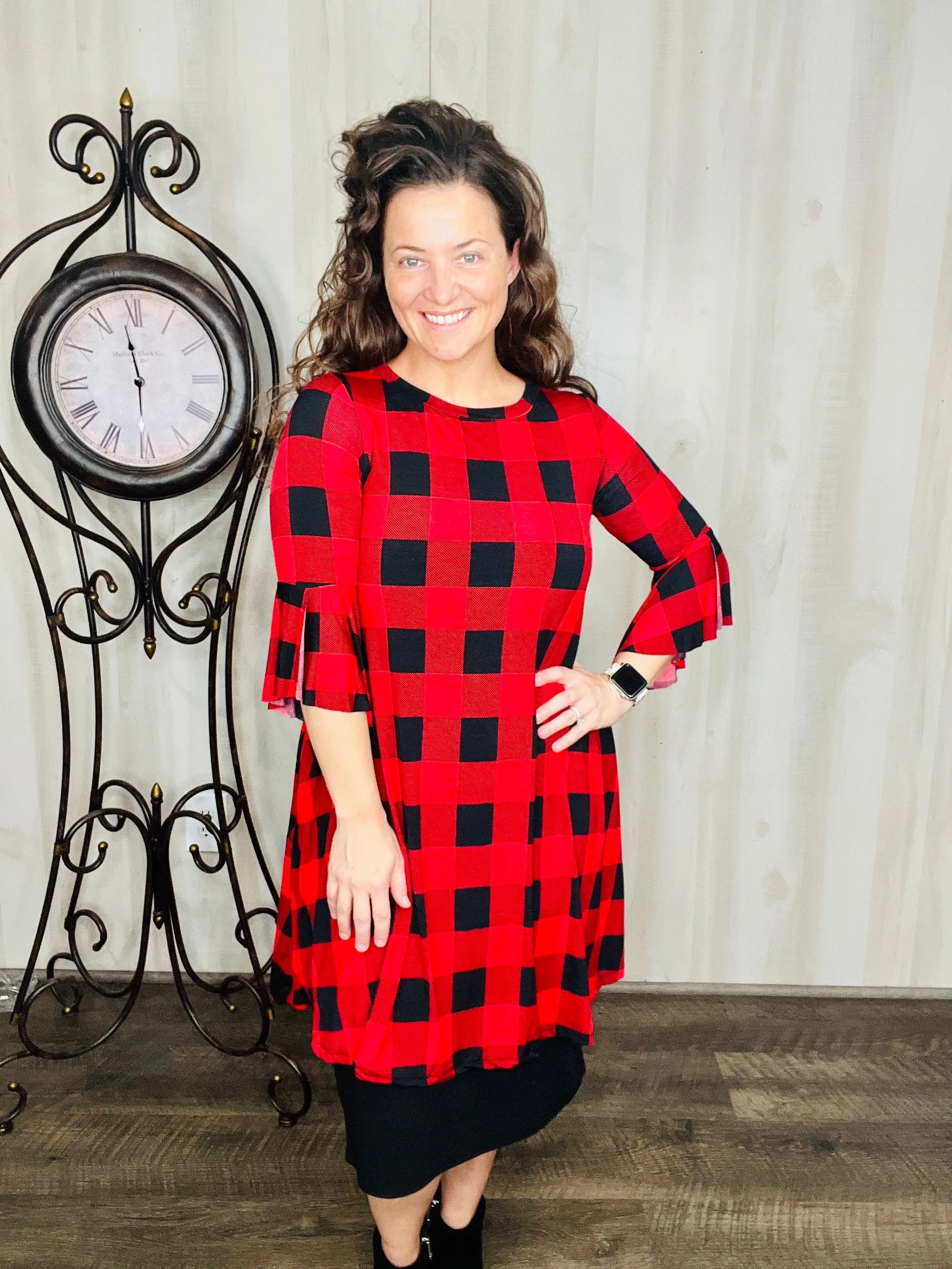 Ginger Buffalo Plaid Tunic