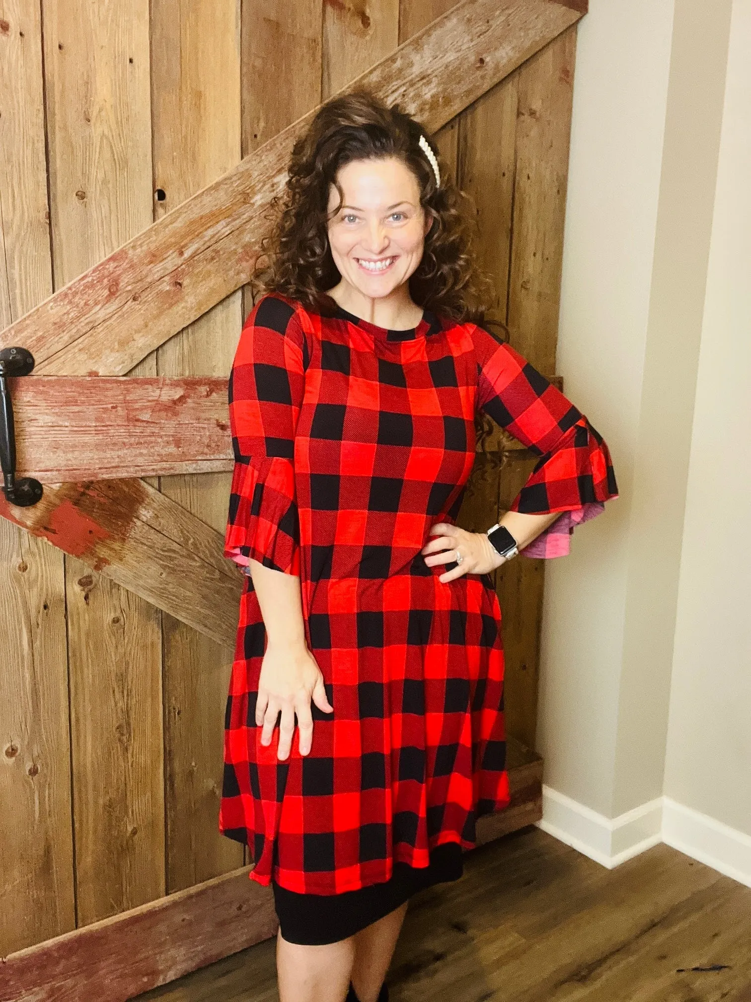 Ginger Buffalo Plaid Tunic