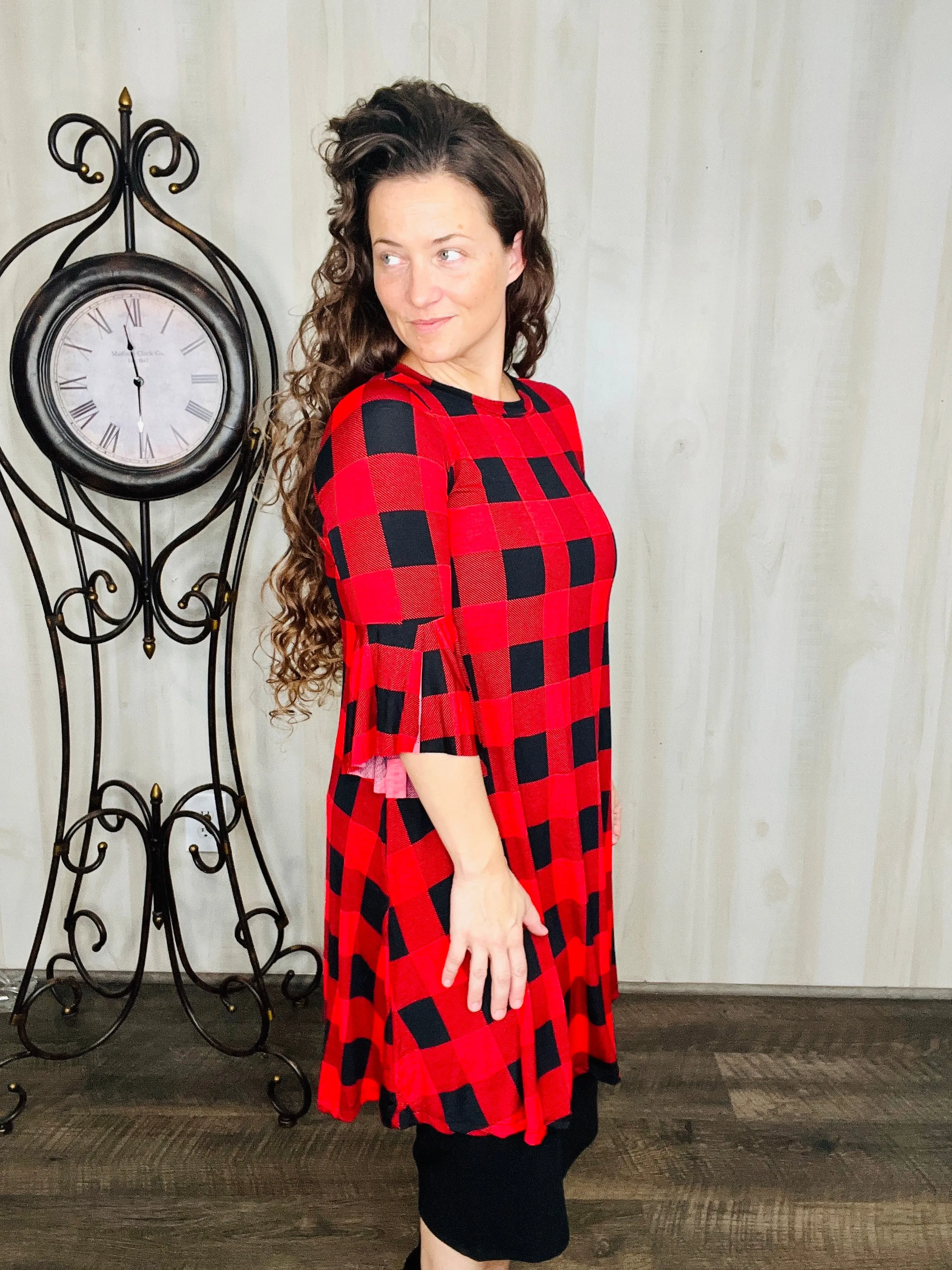 Ginger Buffalo Plaid Tunic