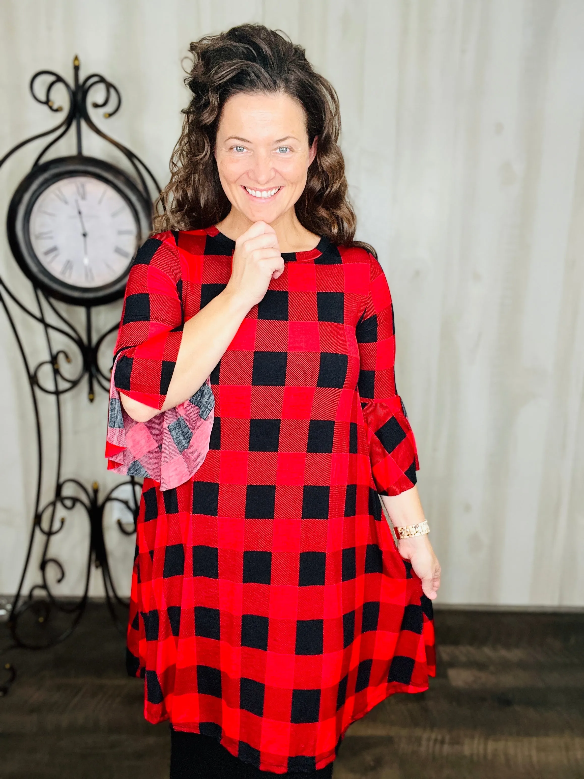 Ginger Buffalo Plaid Tunic