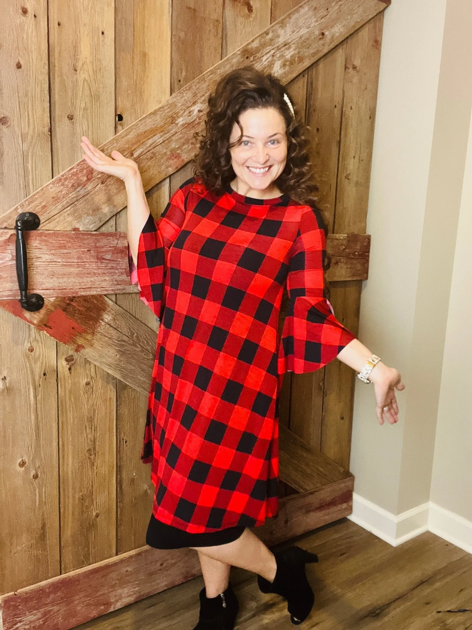 Ginger Buffalo Plaid Tunic