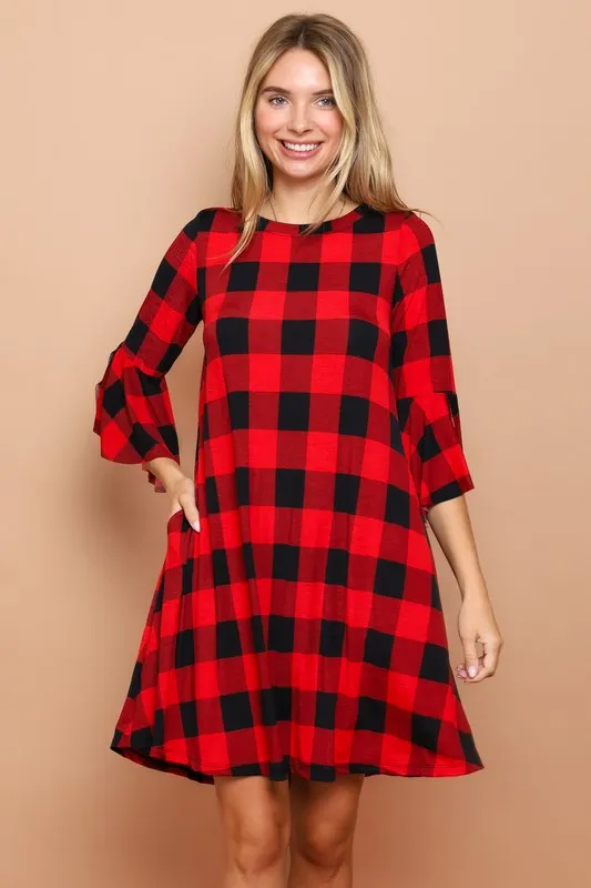 Ginger Buffalo Plaid Tunic