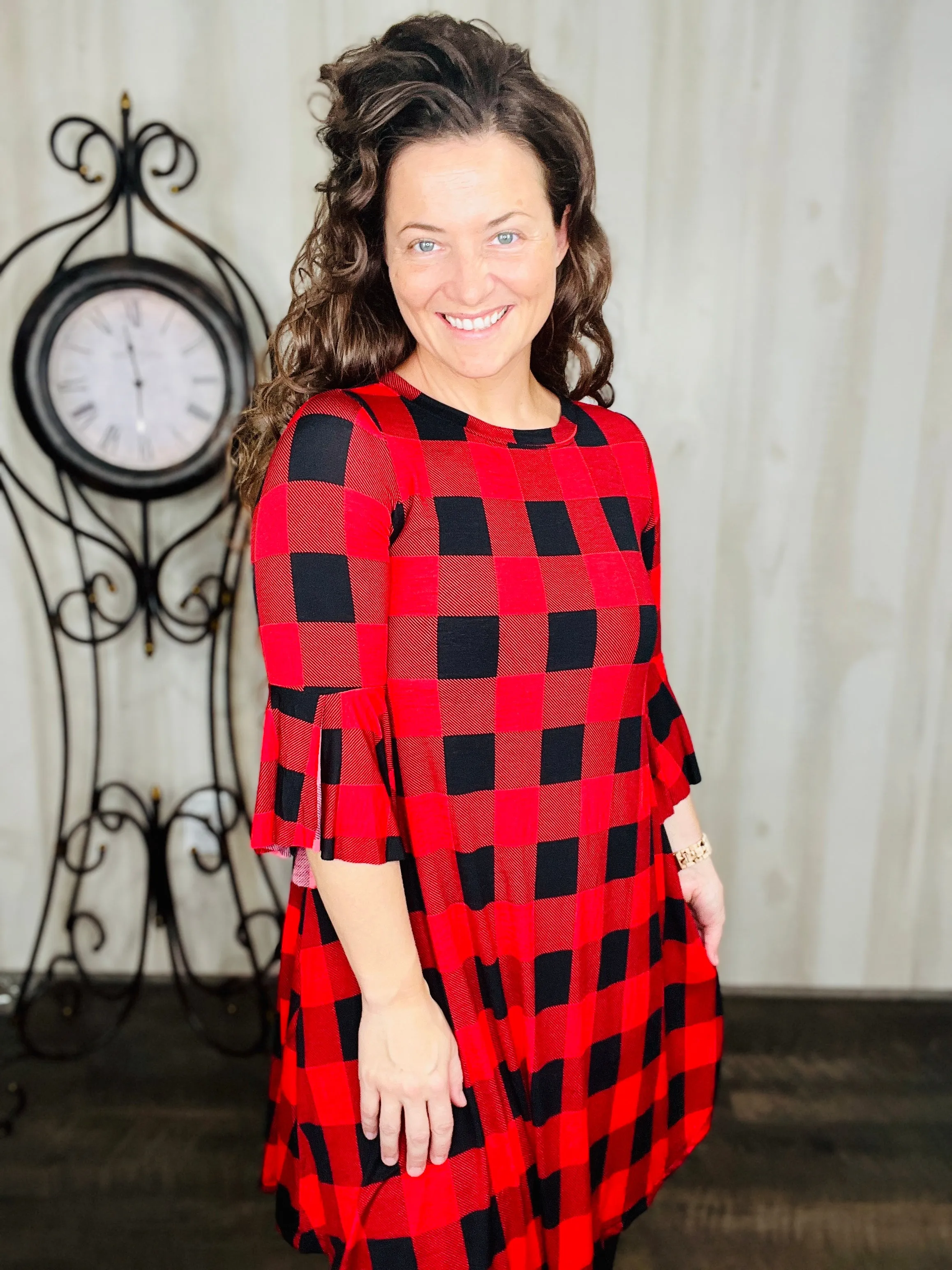 Ginger Buffalo Plaid Tunic