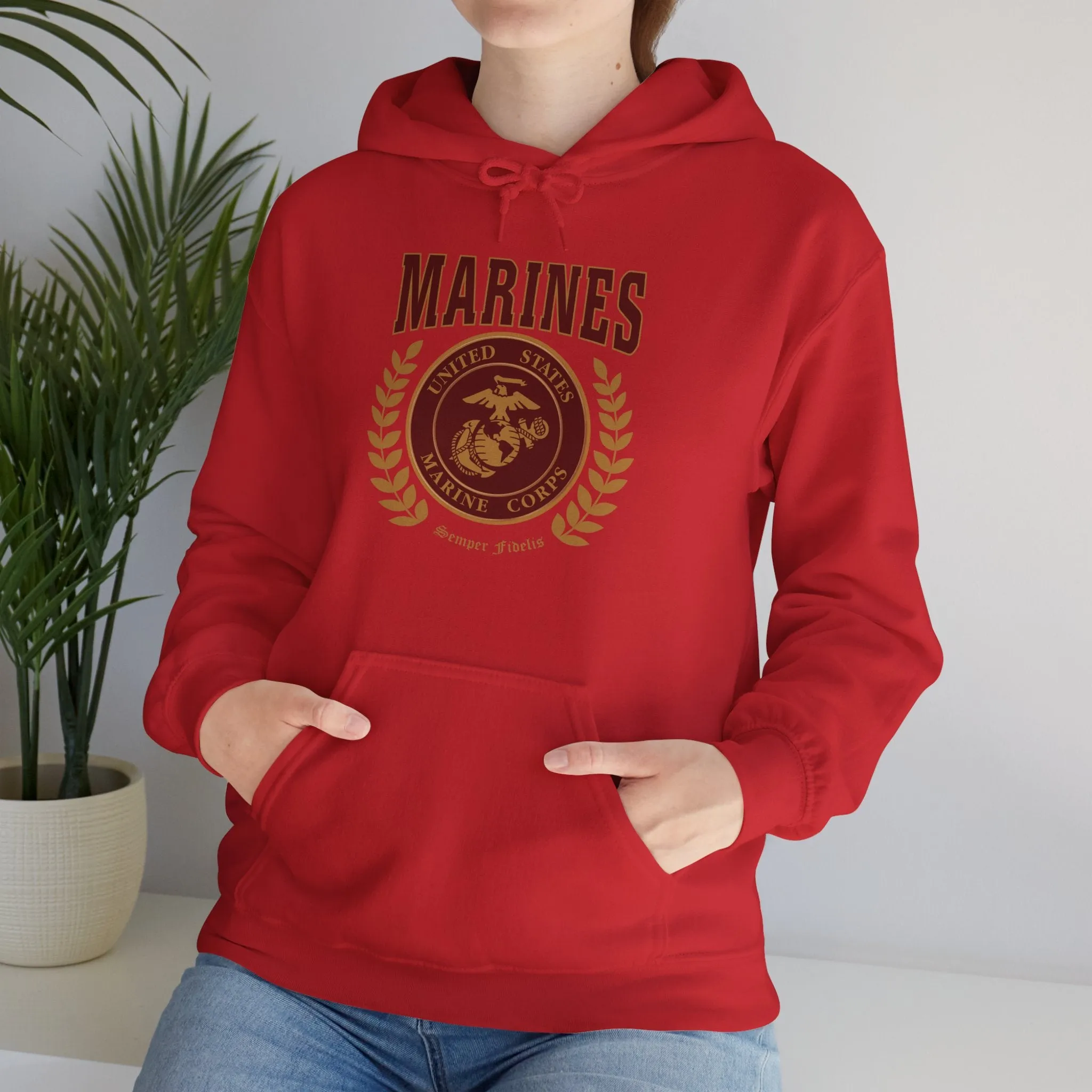 Hoodie: Marines Red Seal (Color Choices)