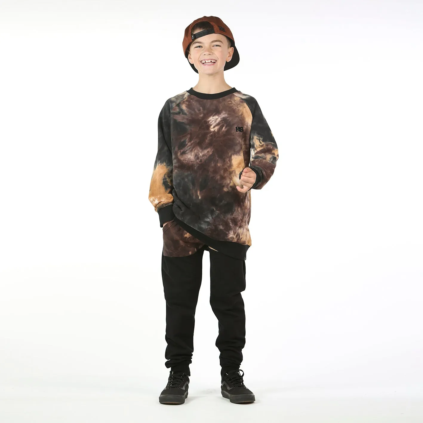 HS Raglan Crew - Brown Dye