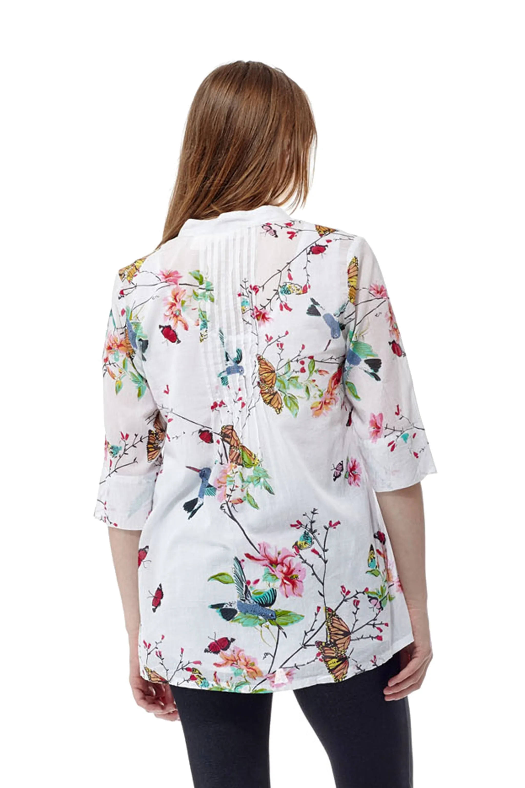 Hummingbird/Butterfly Print Tunic