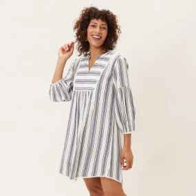 Hydra Navy Striped Tunic Dress