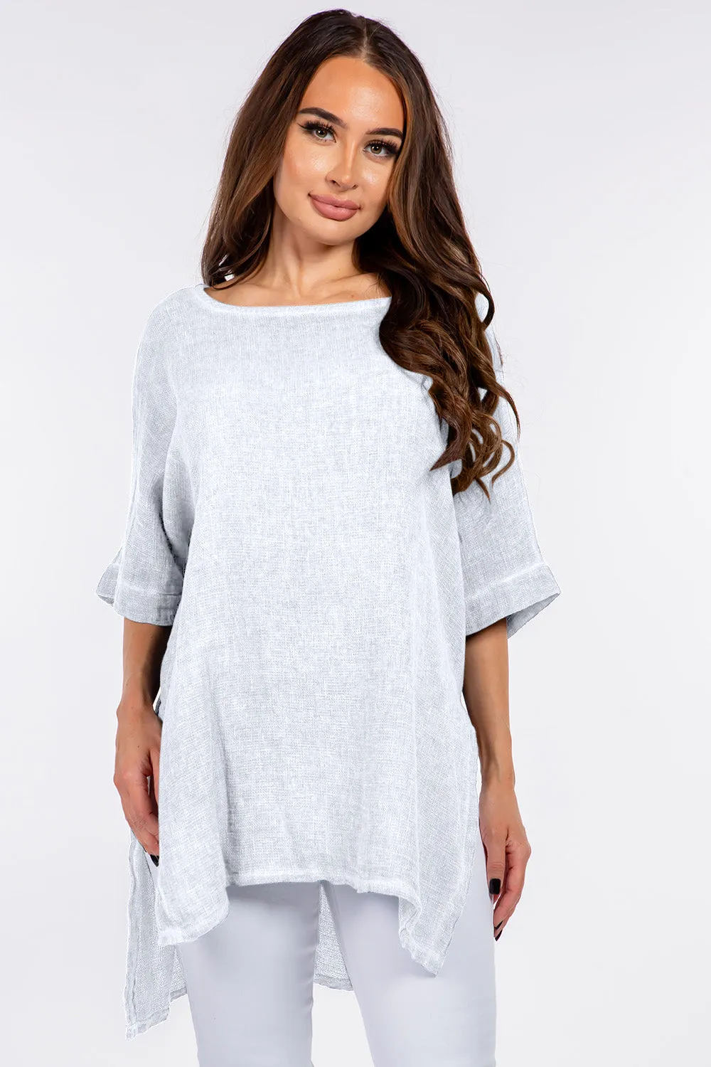 Italian Linen Side Open Tunic