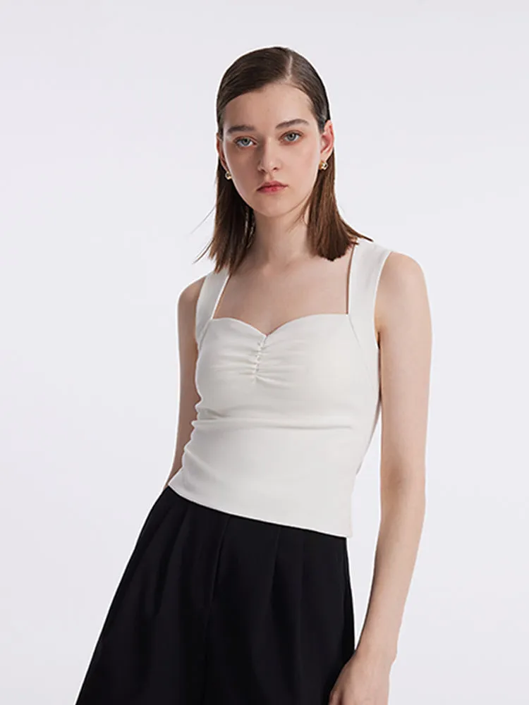 Knitted Camisole With Detachable Bra Pads