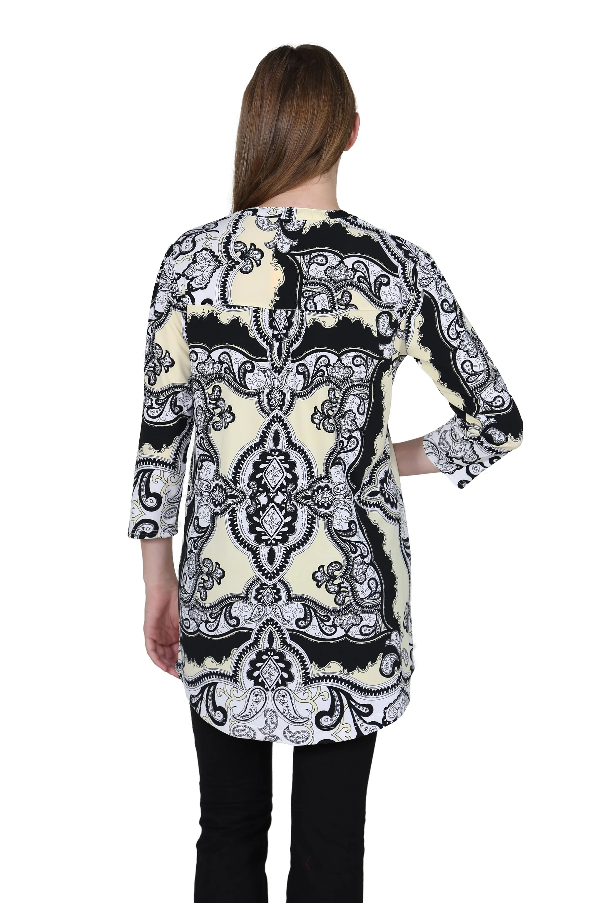 La Cera Park Paisley Print Tunic