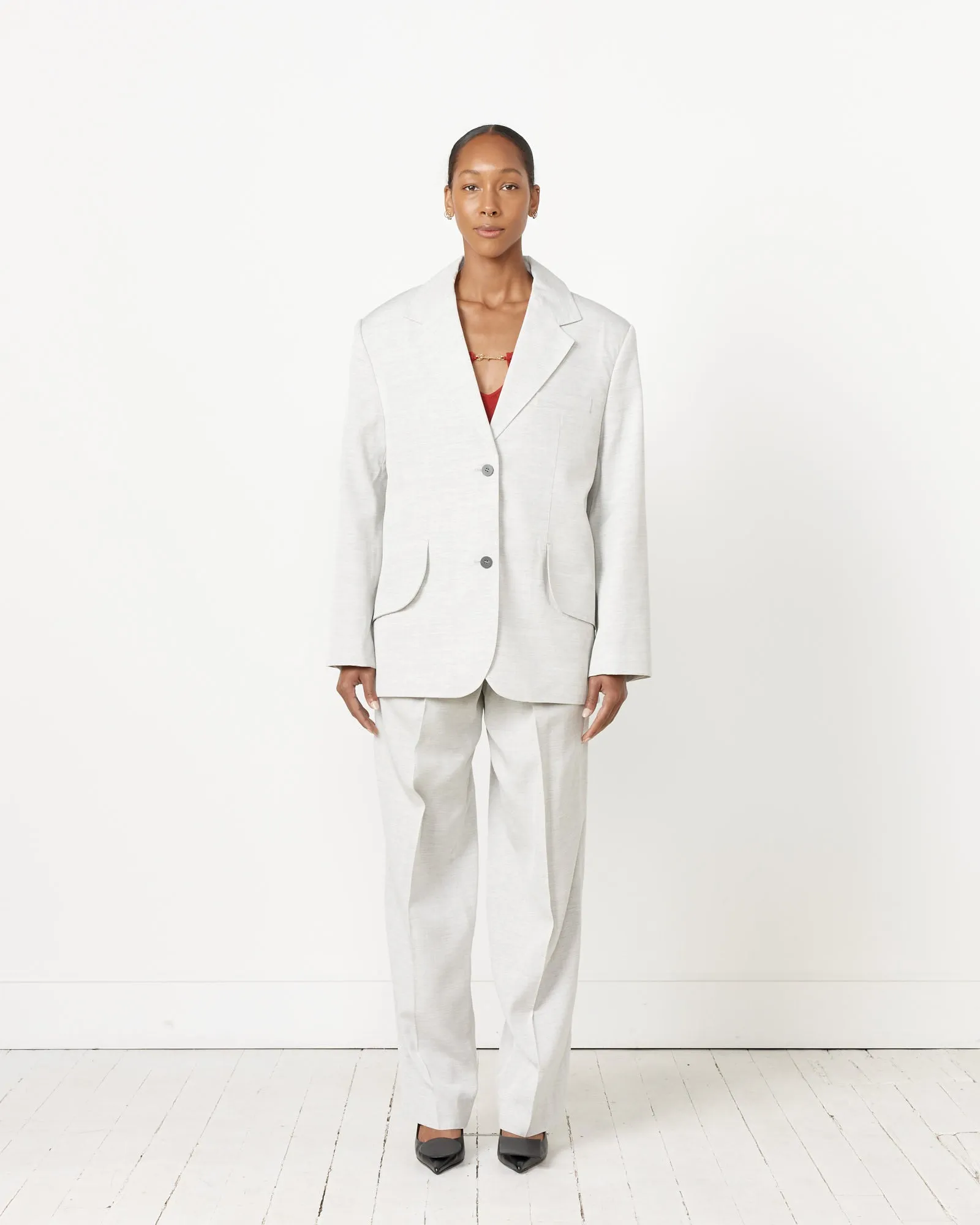 La Veste Titolo Blazer in Light Grey