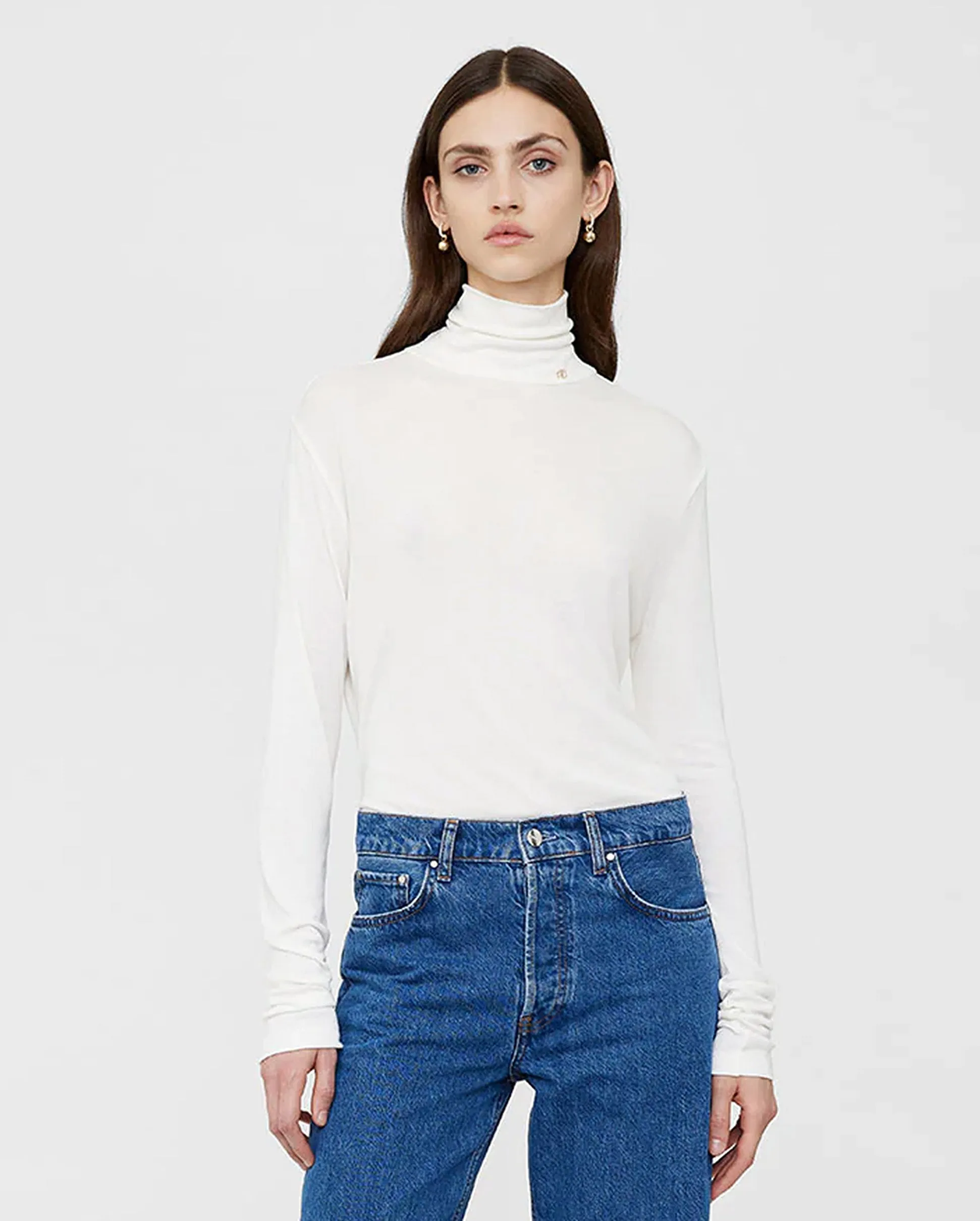 LIA TOP / OFF WHITE CASHMERE BLEND