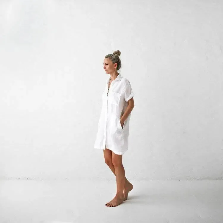 Linen tunic white by Seaside Tones