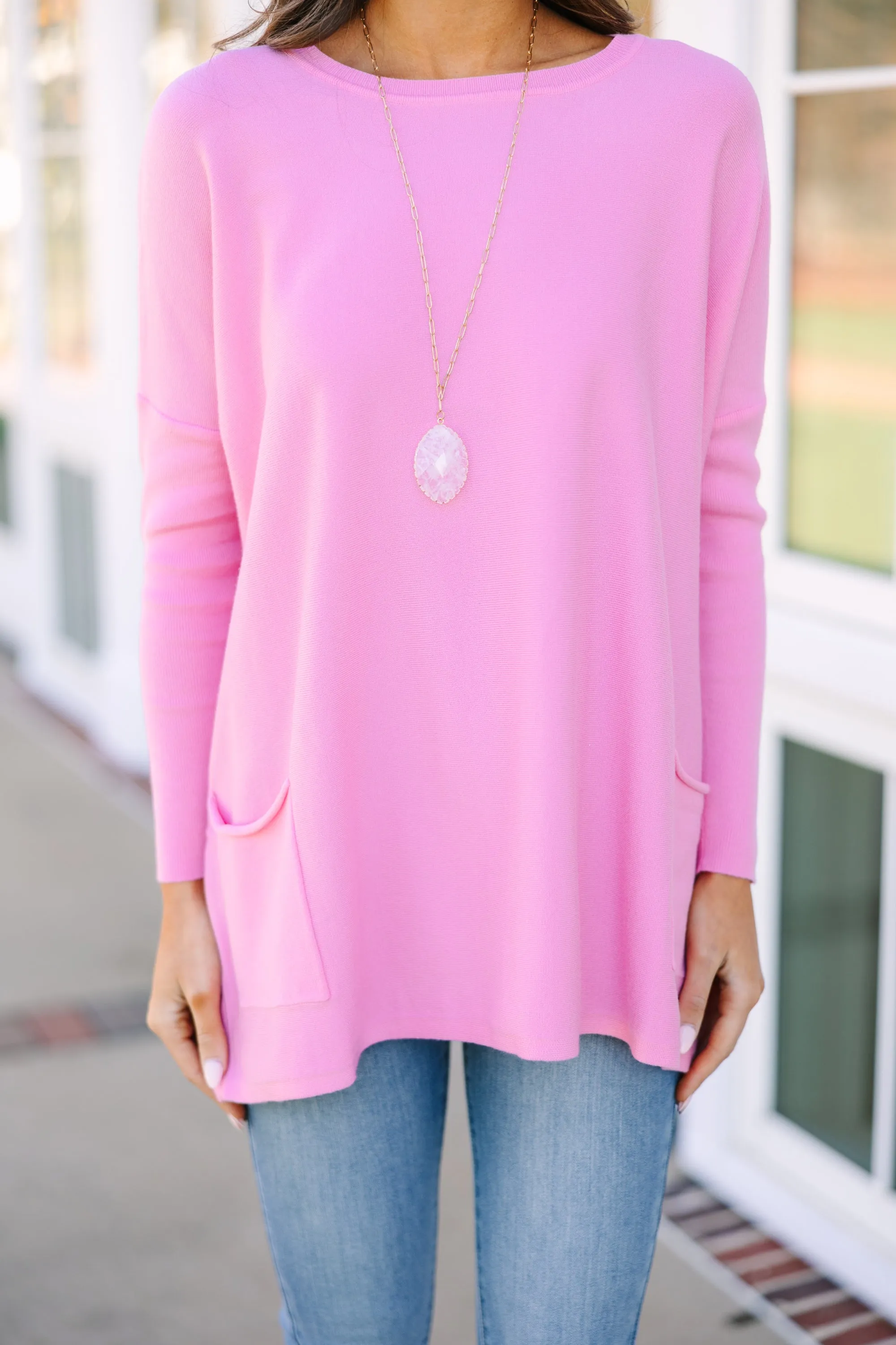 Loving My Life Pink Pocket Tunic